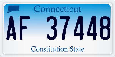 CT license plate AF37448