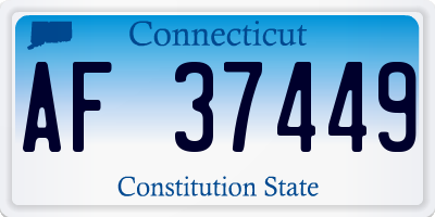 CT license plate AF37449
