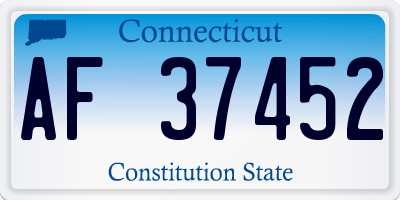 CT license plate AF37452