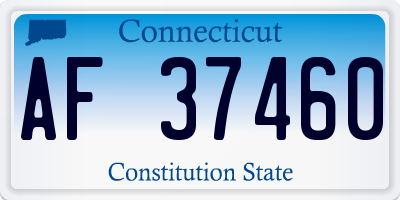 CT license plate AF37460