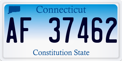 CT license plate AF37462