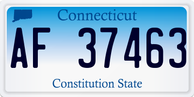 CT license plate AF37463