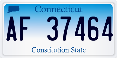 CT license plate AF37464