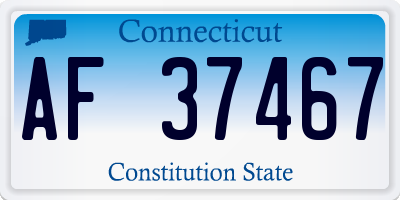 CT license plate AF37467