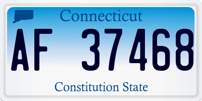 CT license plate AF37468