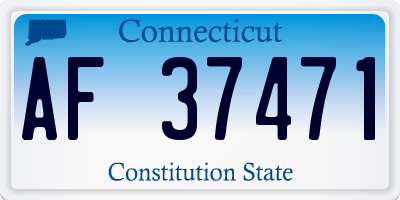 CT license plate AF37471