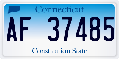 CT license plate AF37485