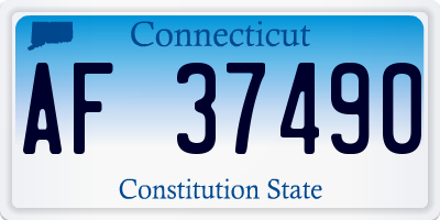 CT license plate AF37490