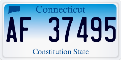 CT license plate AF37495