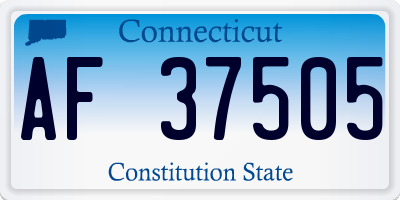 CT license plate AF37505