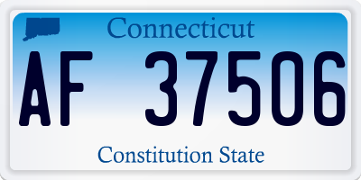 CT license plate AF37506