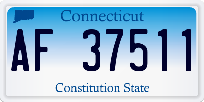 CT license plate AF37511