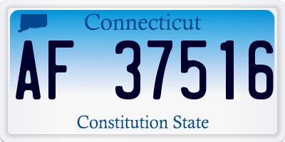 CT license plate AF37516