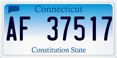 CT license plate AF37517