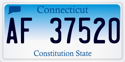 CT license plate AF37520