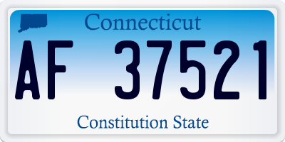 CT license plate AF37521