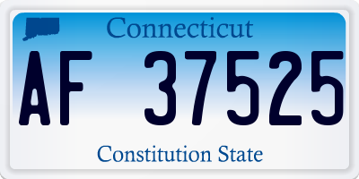 CT license plate AF37525