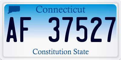 CT license plate AF37527