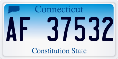 CT license plate AF37532