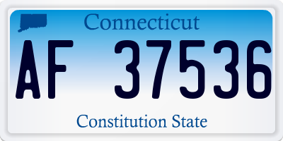 CT license plate AF37536