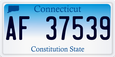 CT license plate AF37539
