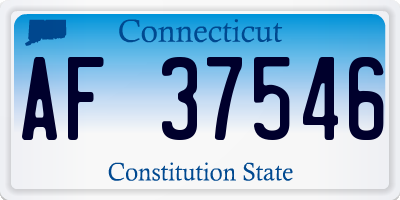 CT license plate AF37546
