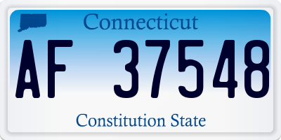 CT license plate AF37548