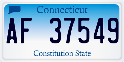 CT license plate AF37549