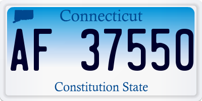 CT license plate AF37550