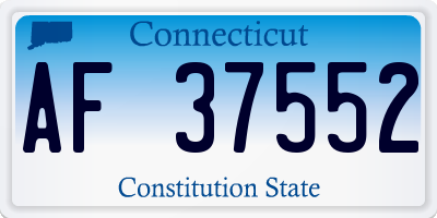 CT license plate AF37552