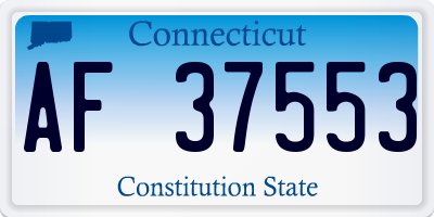 CT license plate AF37553
