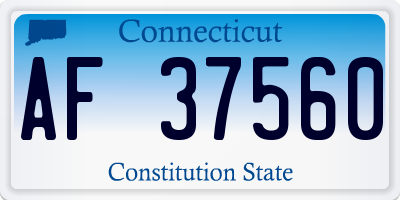 CT license plate AF37560