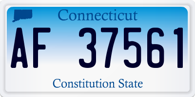 CT license plate AF37561