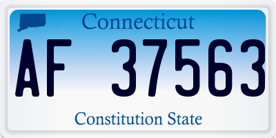 CT license plate AF37563