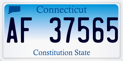CT license plate AF37565
