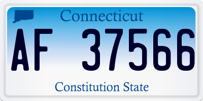 CT license plate AF37566