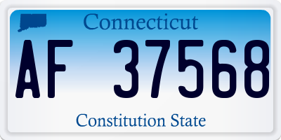CT license plate AF37568