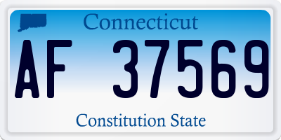 CT license plate AF37569