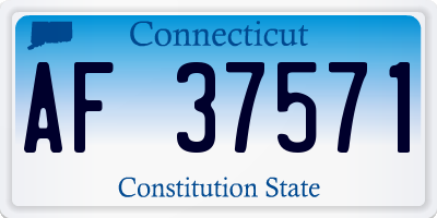 CT license plate AF37571
