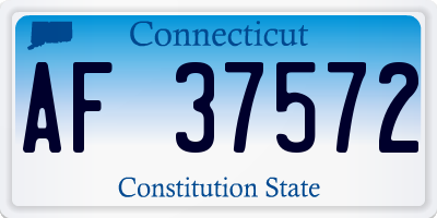 CT license plate AF37572
