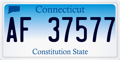 CT license plate AF37577