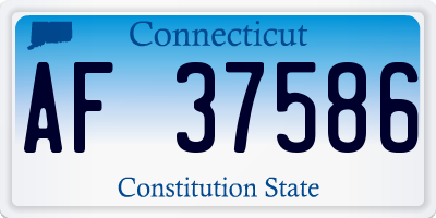 CT license plate AF37586