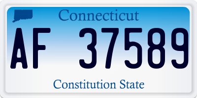 CT license plate AF37589