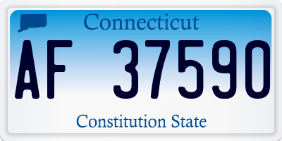 CT license plate AF37590