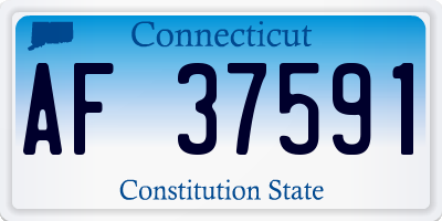 CT license plate AF37591