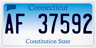 CT license plate AF37592