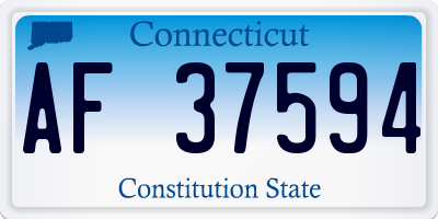 CT license plate AF37594