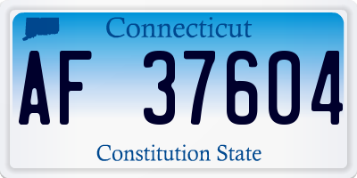 CT license plate AF37604