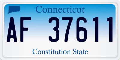 CT license plate AF37611