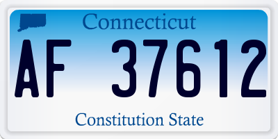 CT license plate AF37612